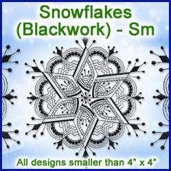 A Blackwork Snowflakes Design Pack