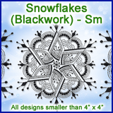 A Blackwork Snowflakes Design Pack