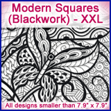 A Modern Blackwork Squares Design Pack