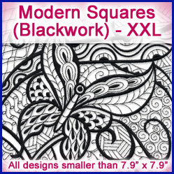 A Modern Blackwork Squares Design Pack