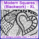 A Modern Blackwork Squares Design Pack