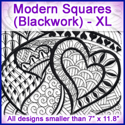 A Modern Blackwork Squares Design Pack