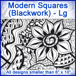 A Modern Blackwork Squares Design Pack