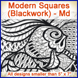 A Modern Blackwork Squares Design Pack