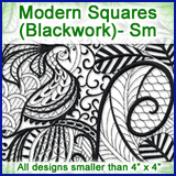 A Modern Blackwork Squares Design Pack