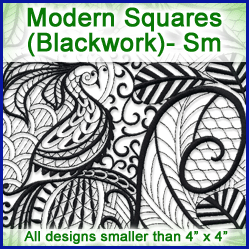 A Modern Blackwork Squares Design Pack