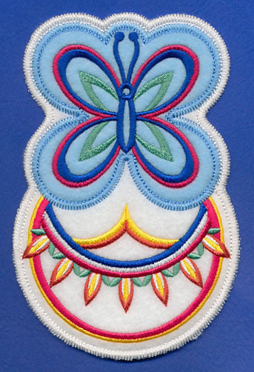 Majolica Butterfly Silverware Holder (In-the-Hoop)