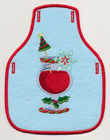 A Cup of Christmas Cheer - Daiquiri Bottle Apron (In-the-Hoop)