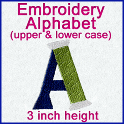 A Embroidery Alphabet Design Pack