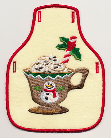 A Cup of Christmas Cheer - Cocoa Bottle Apron (In-the-Hoop)