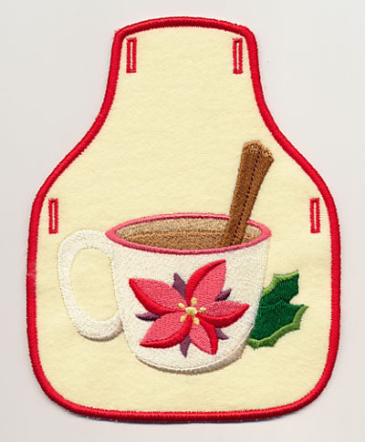 A Cup of Christmas Cheer - Cider Bottle Apron (In-the-Hoop)