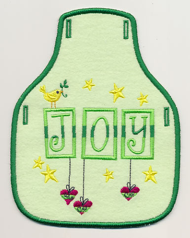 Filled With Joy Bottle Apron (In-the-Hoop)