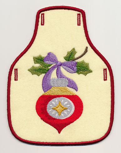 Antique Ornament Bottle Apron (In-the-Hoop)