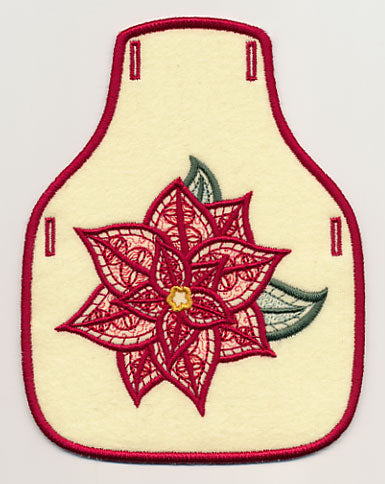Light and Lovely Poinsettia Bottle Apron (In-the-Hoop)
