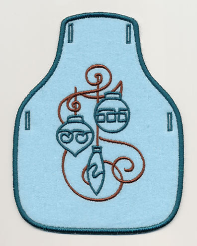 Art Nouveau Antique Bottle Apron (In-the-Hoop)