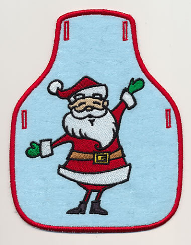 Jolly Santa Claus Bottle Apron (In-the-Hoop)