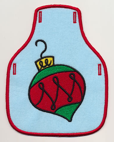 Joyful Ornament Bottle Apron (In-the-Hoop)