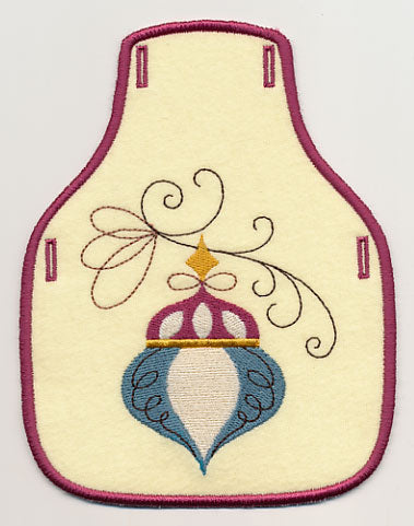 Christmas Whimsy 1 Bottle Apron (In-the-Hoop)