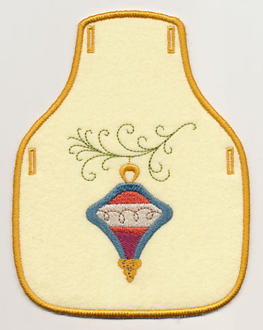 Christmas Whimsy 3 Bottle Apron (In-the-Hoop)