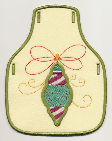 Christmas Whimsy 4 Bottle Apron (In-the-Hoop)