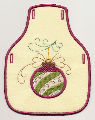 Christmas Whimsy 2 Bottle Apron (In-the-Hoop)