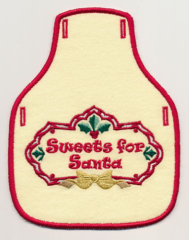 Sweets for Santa Label Bottle Apron (In-the-Hoop)