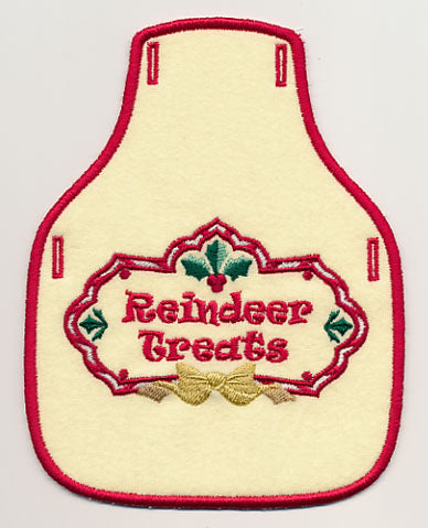 Reindeer Treats Label Bottle Apron (In-the-Hoop)