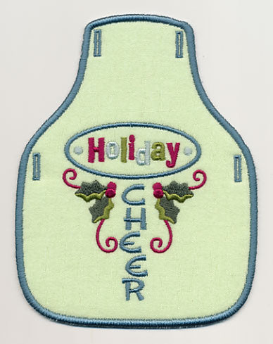 Holiday Cheer Bottle Apron (In-the-Hoop)
