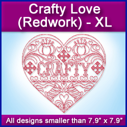 A Crafty Love (Redwork) Design Pack