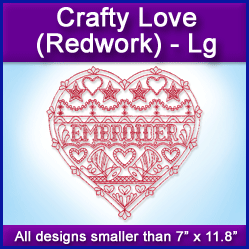A Crafty Love (Redwork) Design Pack