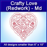 A Crafty Love (Redwork) Design Pack