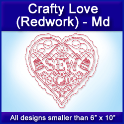 A Crafty Love (Redwork) Design Pack