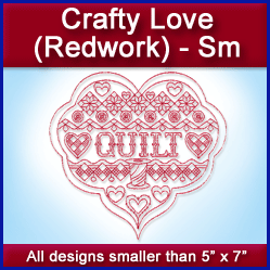 A Crafty Love (Redwork) Design Pack