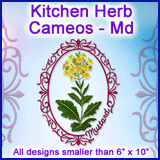 A Kitchen Herb Cameos Design Pack