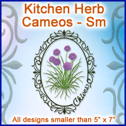 A Kitchen Herb Cameos Design Pack