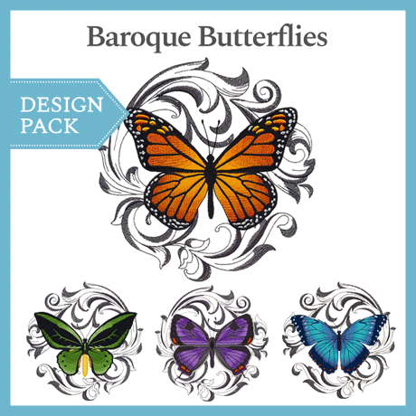 A Baroque Butterflies Design Pack