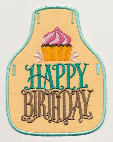 Happy Birthday Bottle Apron (In-the-Hoop)
