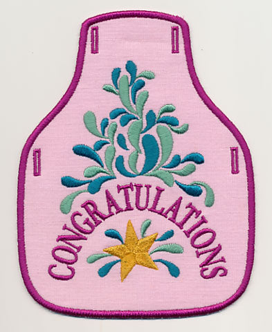 Congratulations Bottle Apron (In-the-Hoop)