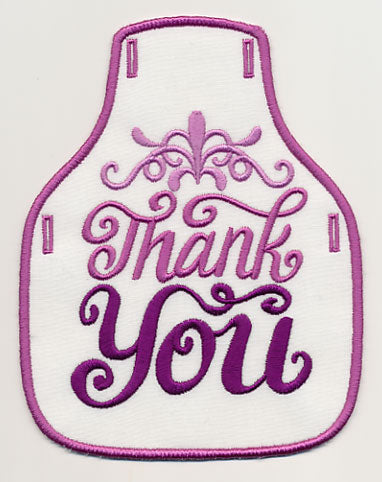 Thank You Bottle Apron (In-the-Hoop)