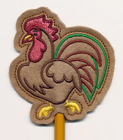 Splendid Rooster Topper (In-the-Hoop)