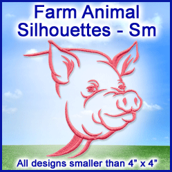 A Farm Animal Silhouettes Design Pack