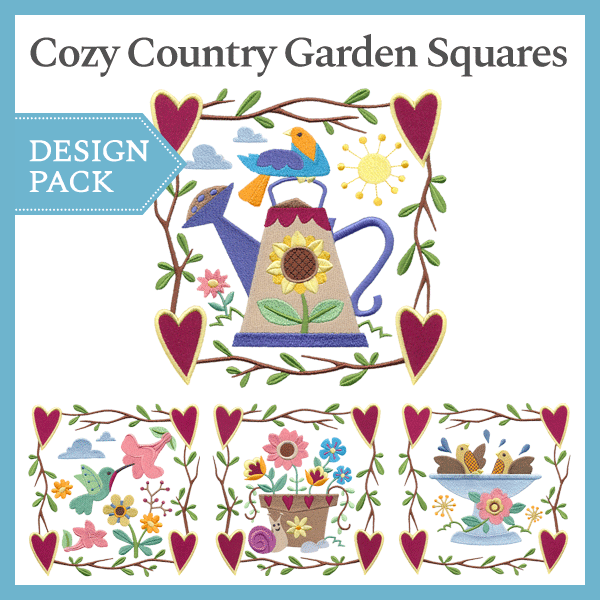 A Cozy Country Garden Squares Design Pack