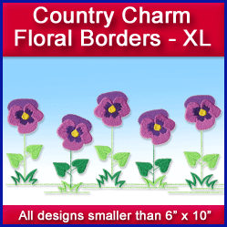 A Country Charm Floral Borders Design Pack