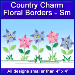 A Country Charm Floral Borders Design Pack