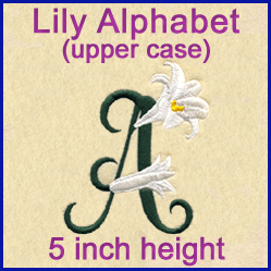 A Easter Lily Alphabet Design Pack