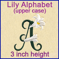 A Easter Lily Alphabet Design Pack