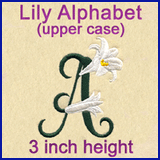 A Easter Lily Alphabet Design Pack