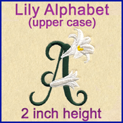 A Easter Lily Alphabet Design Pack