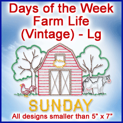 A Days of the Week Farm Life (Vintage) Design Pack