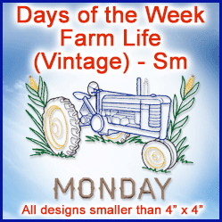 A Days of the Week Farm Life (Vintage) Design Pack